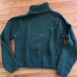 J. Crew Olive Green Vintage Turtleneck Knit Sweater